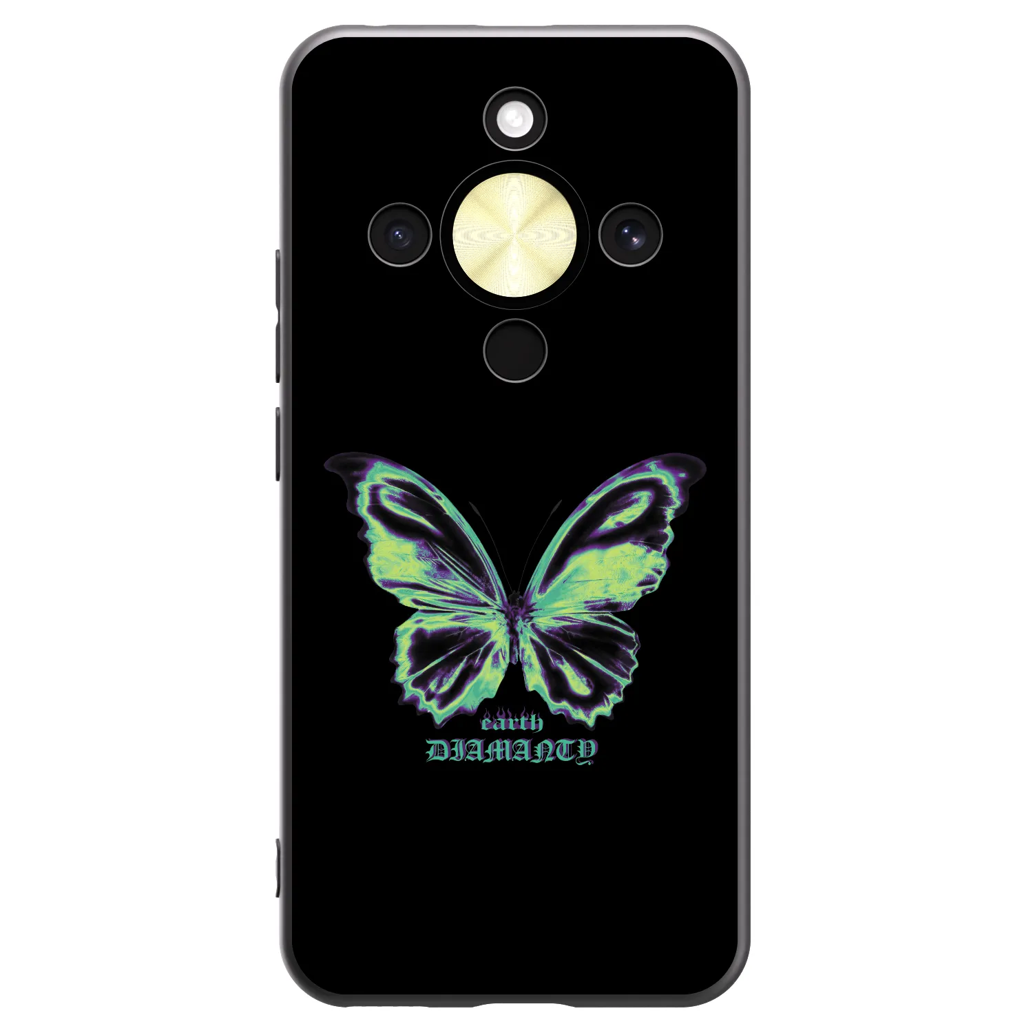 Picasee Honor Magic8 Lite 5G Hülle - Schwarzes Silikon - Diamanty Blue