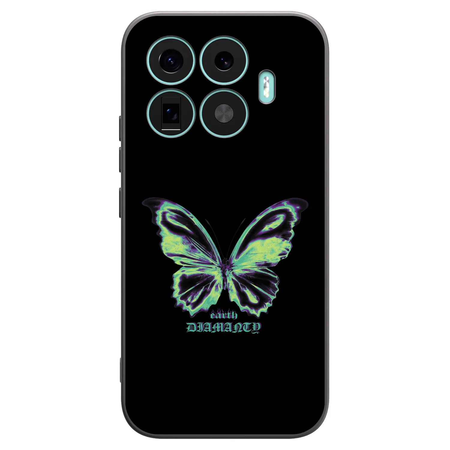 Picasee Xiaomi 17T Hülle - Schwarzes Silikon - Diamanty Blue