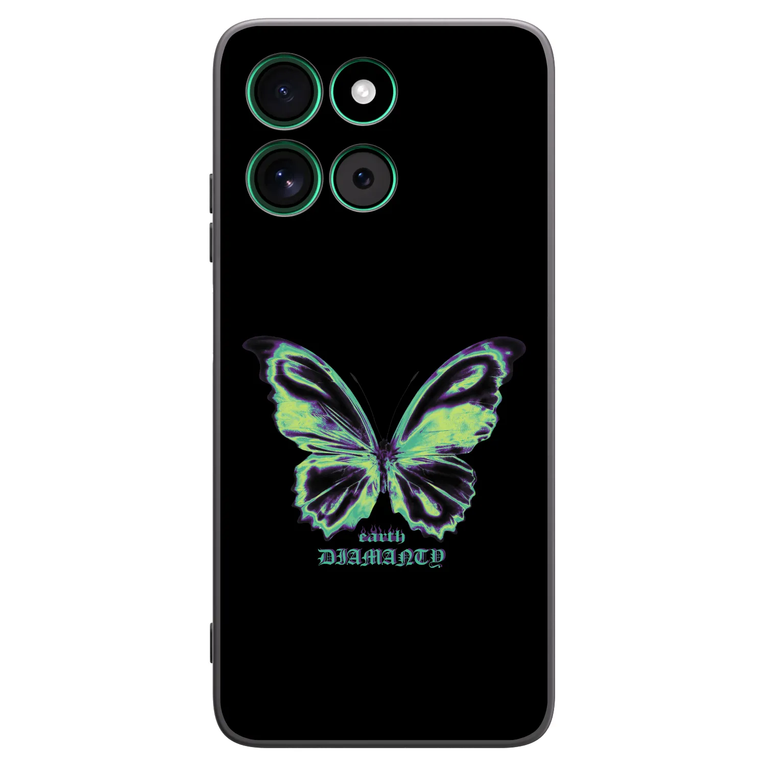 Picasee Motorola Moto G57 Power Hülle - Schwarzes Silikon - Diamanty Blue
