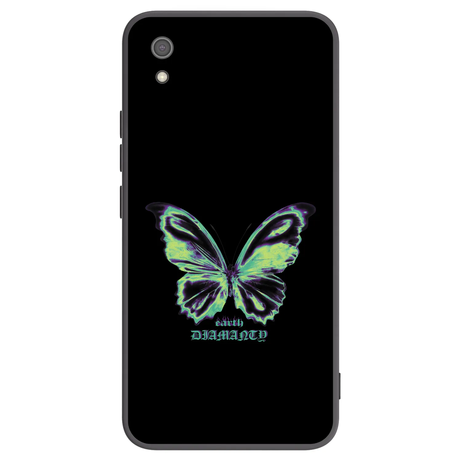 Picasee Xiaomi Redmi 7A Hülle - Schwarzes Silikon - Diamanty Blue