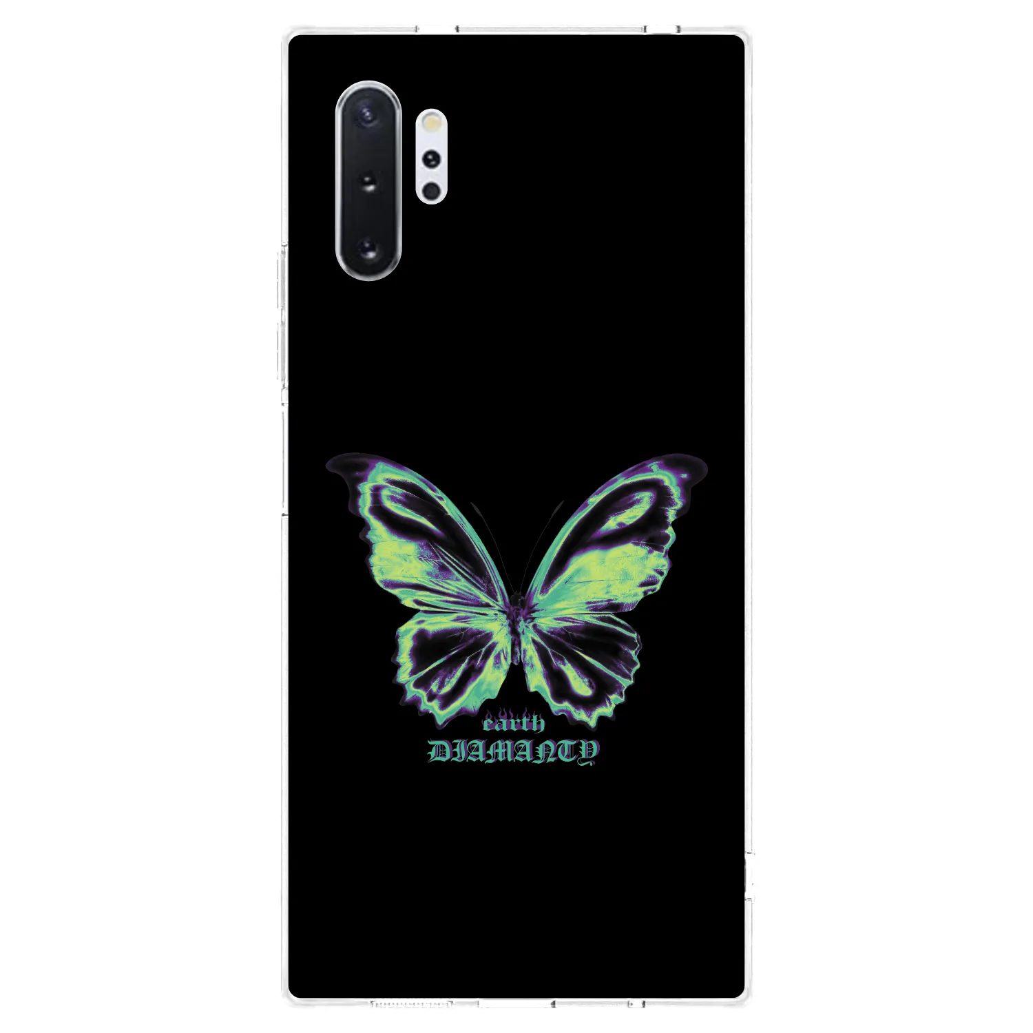 Picasee Samsung Galaxy Note 10+ N975F Hülle - Transparentes Silikon - Diamanty Blue