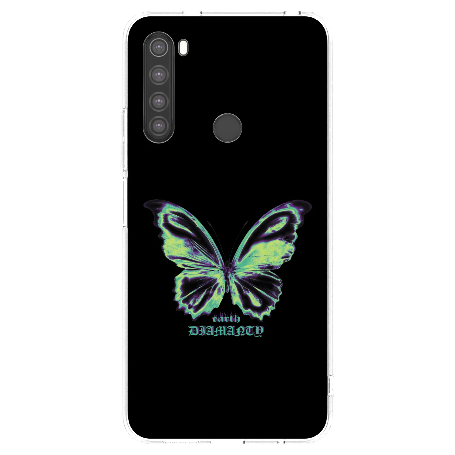 Picasee Xiaomi Redmi Note 8 Hülle - Transparentes Silikon - Diamanty Blue