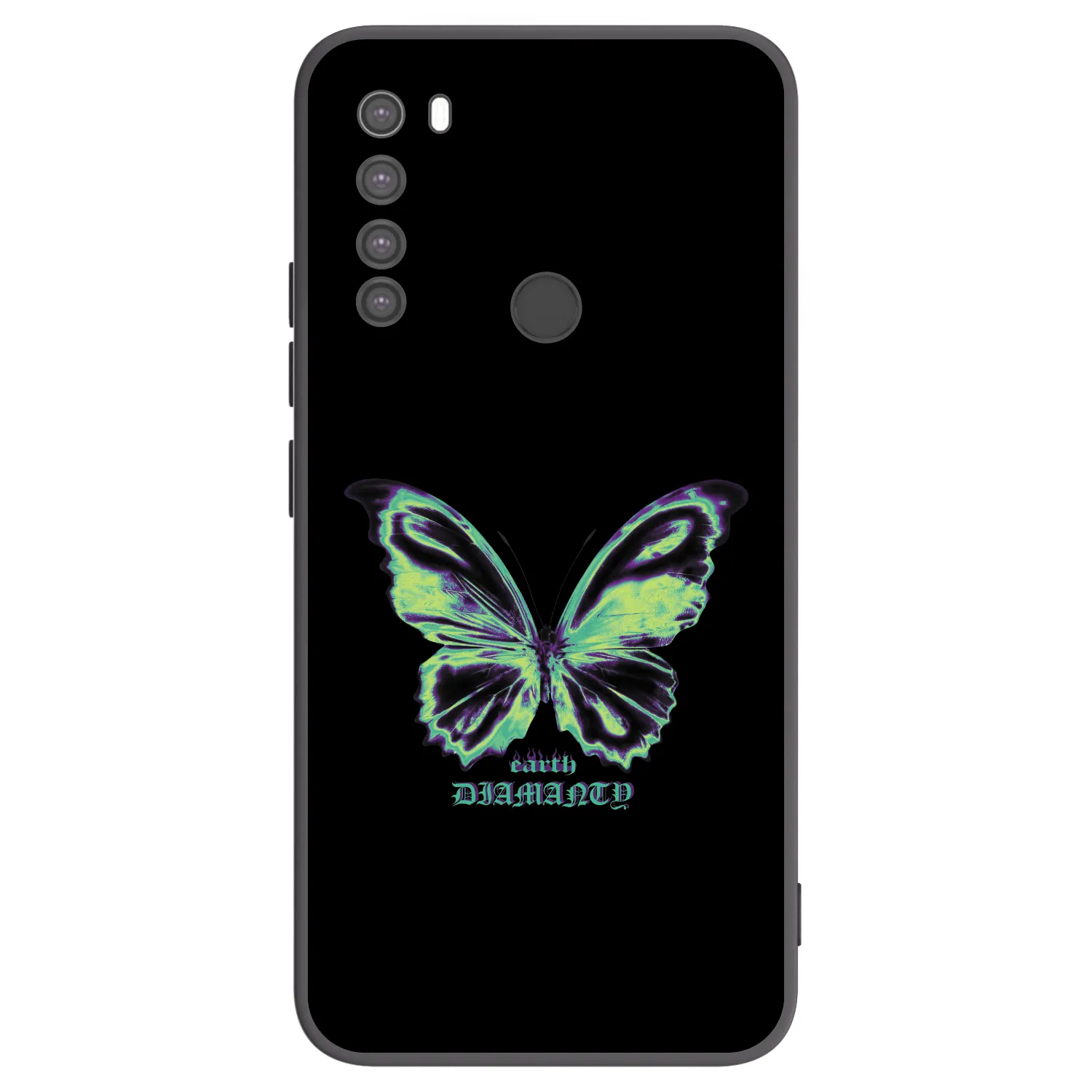 Picasee Xiaomi Redmi Note 8 Hülle - Schwarzes Silikon - Diamanty Blue