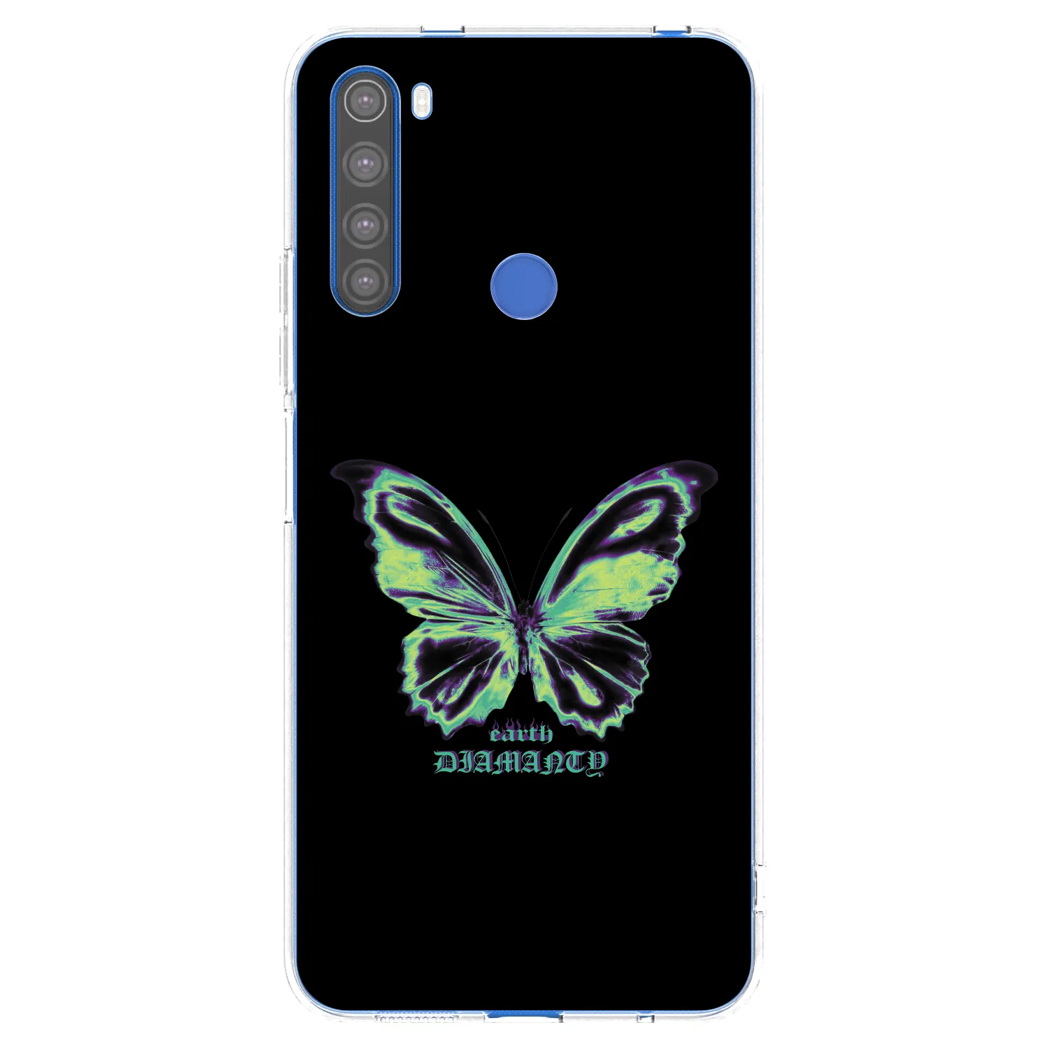 Picasee Xiaomi Redmi Note 8T Hülle - Transparentes Silikon - Diamanty Blue