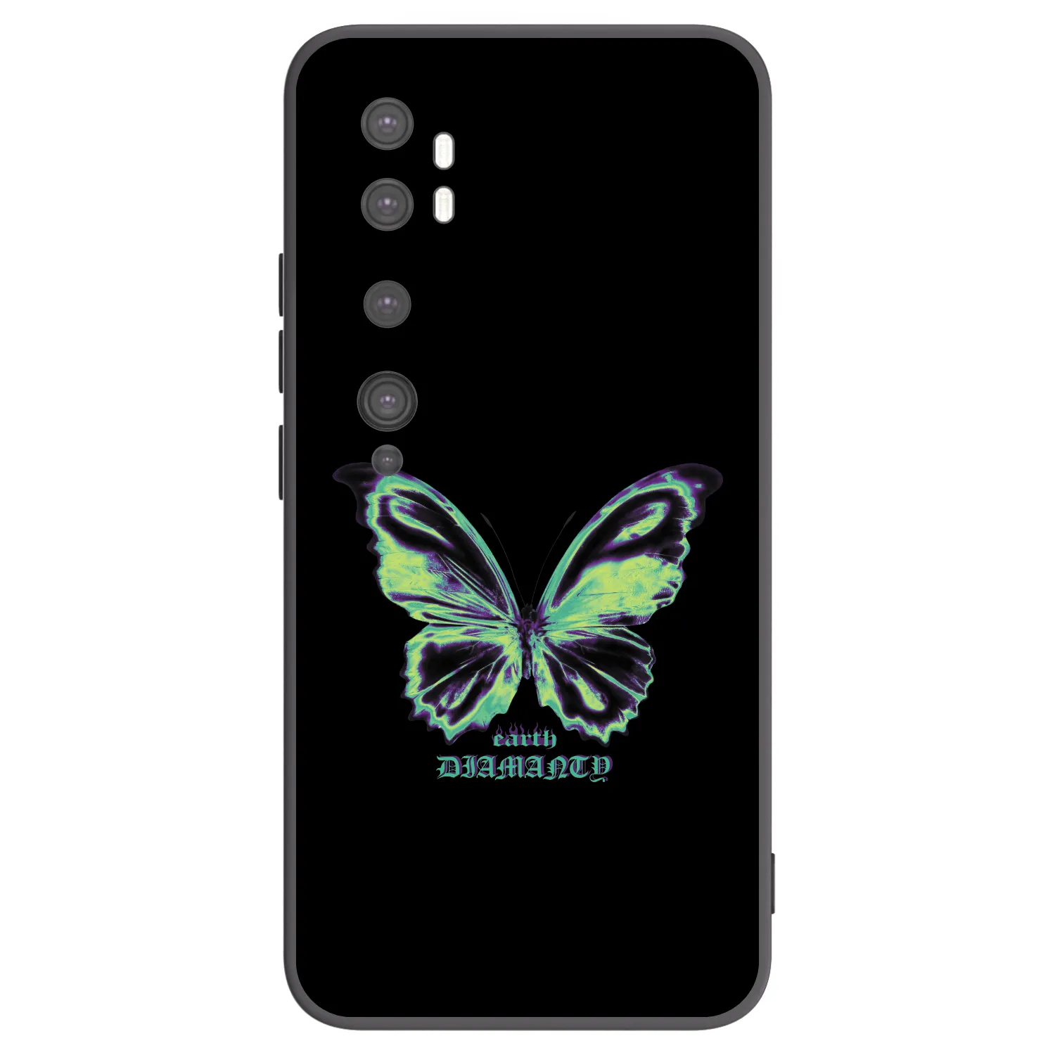 Picasee Xiaomi Mi Note 10 (Pro) Hülle - Schwarzes Silikon - Diamanty Blue