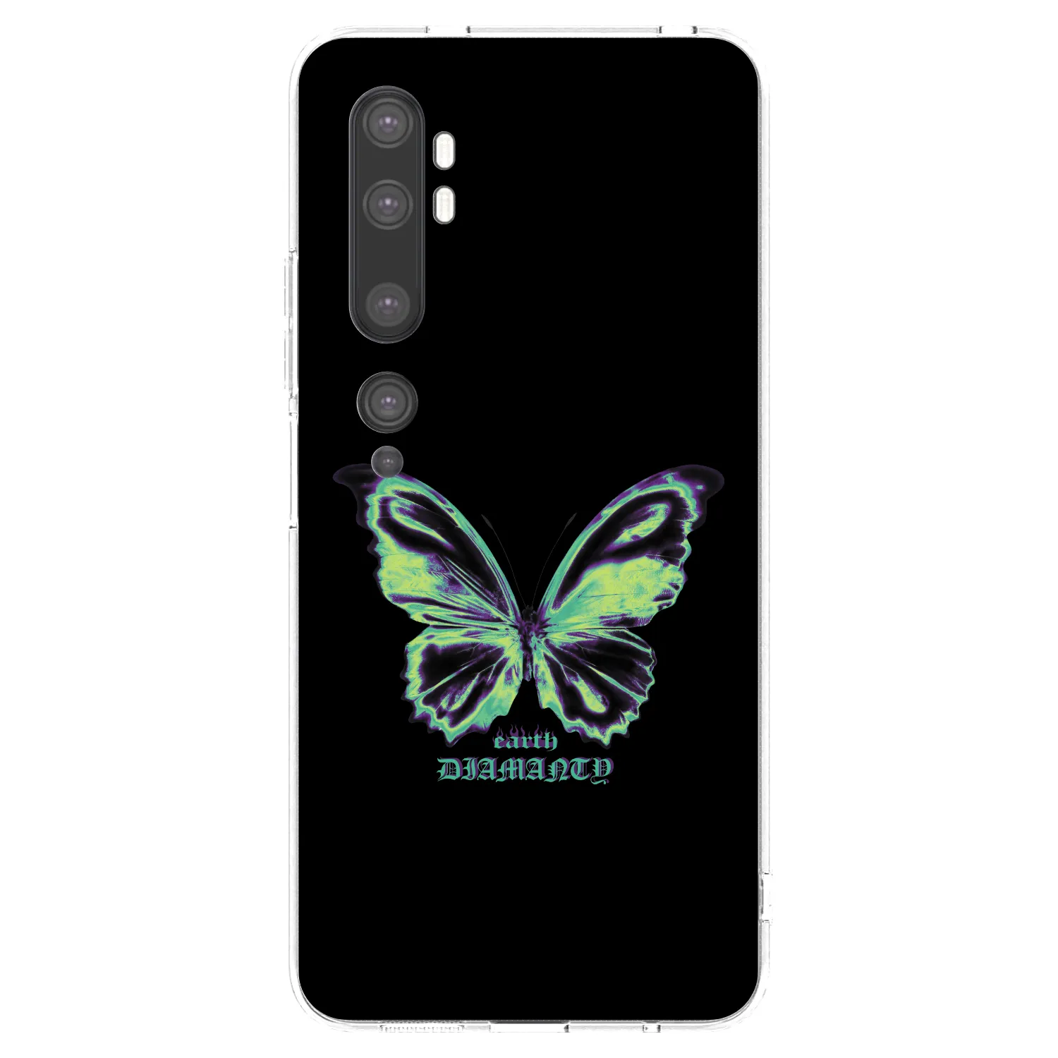 Picasee Xiaomi Mi Note 10 (Pro) Hülle - Transparentes Silikon - Diamanty Blue