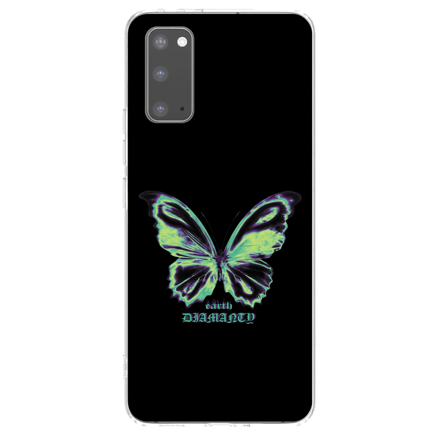 Picasee Samsung Galaxy S20 G980F Hülle - Transparentes Silikon - Diamanty Blue