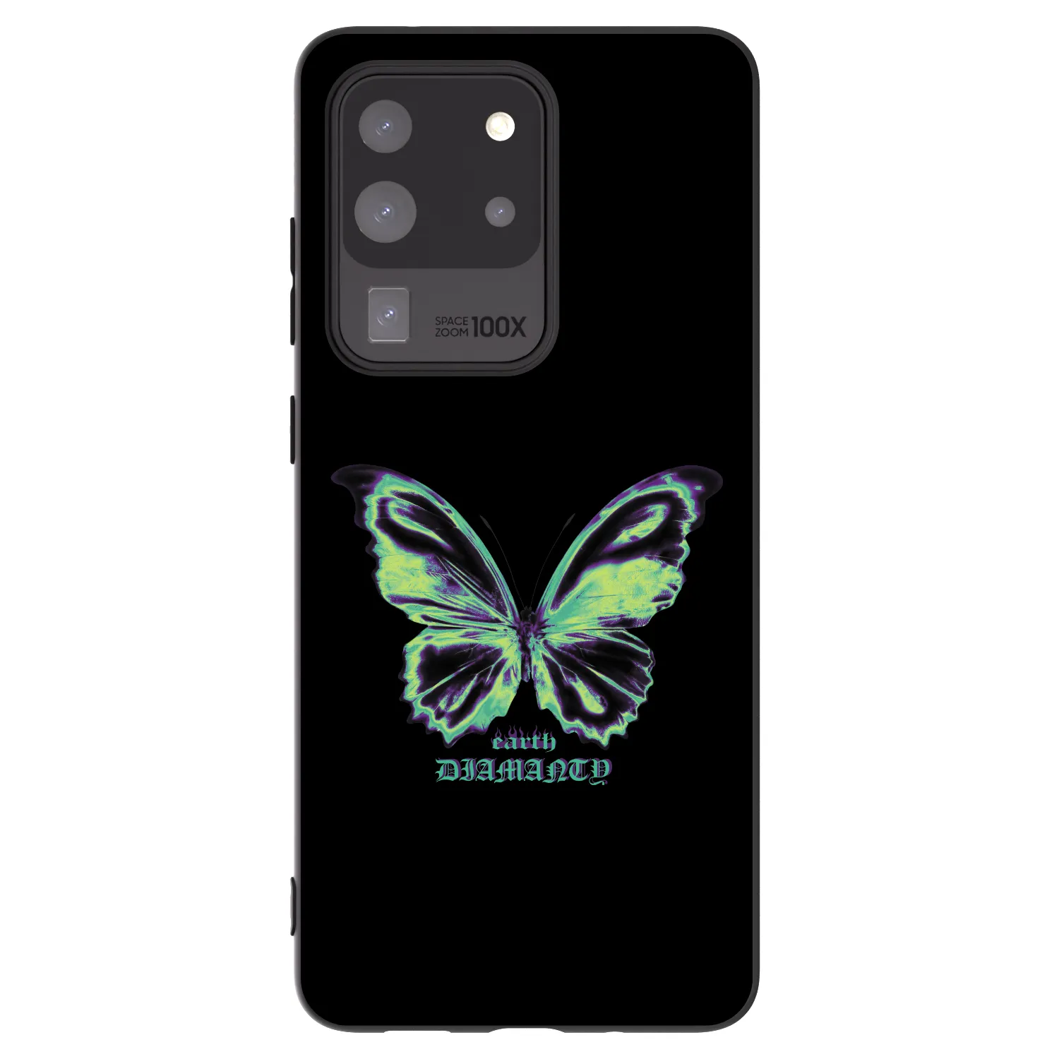 Picasee Samsung Galaxy S20 Ultra 5G G988F Hülle - Schwarzes Silikon - Diamanty Blue