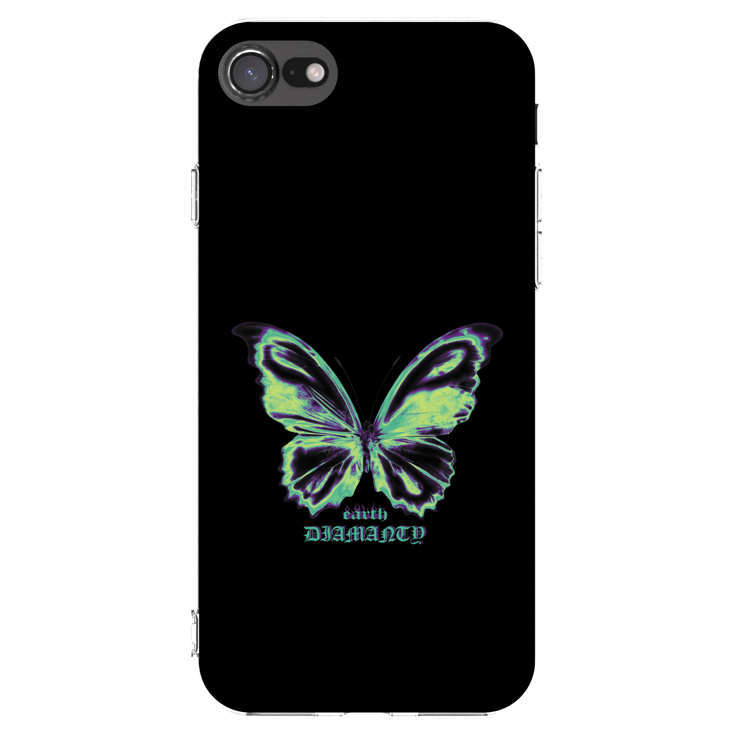 Picasee Apple iPhone SE 2020 Hülle - Transparentes Silikon - Diamanty Blue