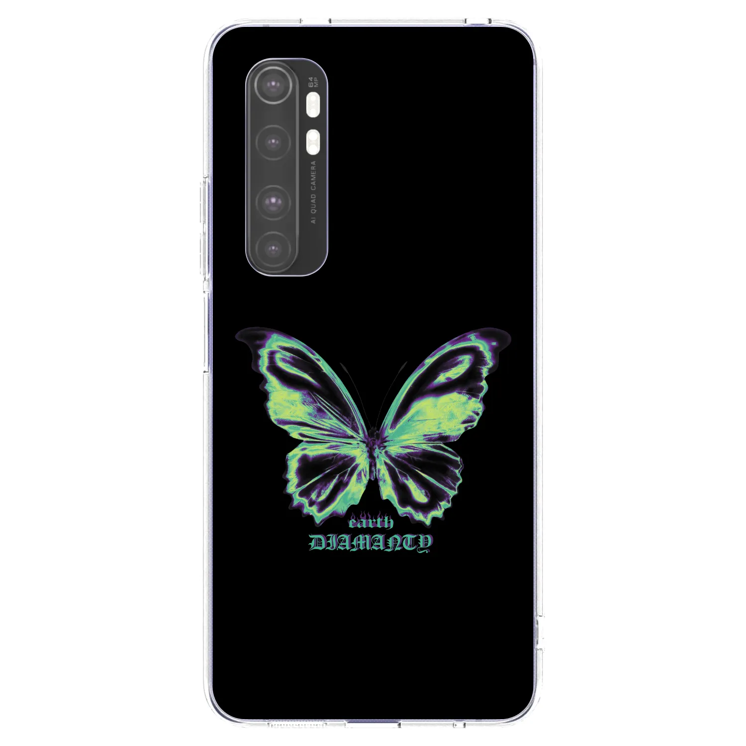 Picasee Xiaomi Mi Note 10 Lite Hülle - Transparentes Silikon - Diamanty Blue