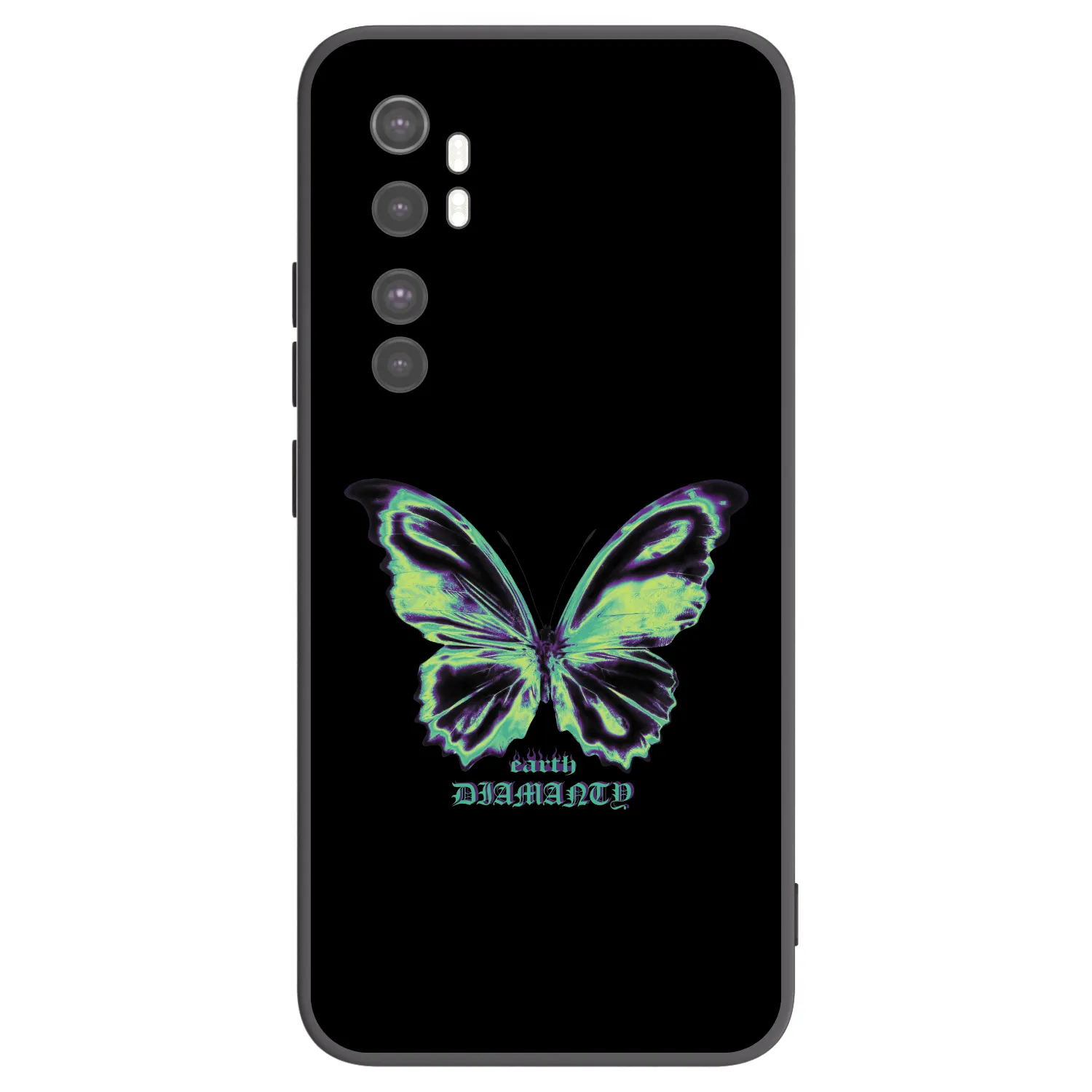 Picasee Xiaomi Mi Note 10 Lite Hülle - Schwarzes Silikon - Diamanty Blue