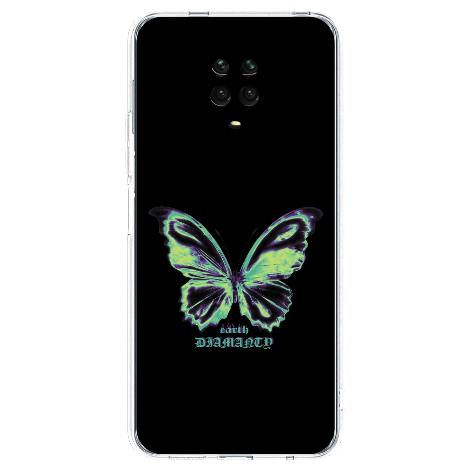 Picasee Xiaomi Redmi Note 9S Hülle - Transparentes Silikon - Diamanty Blue