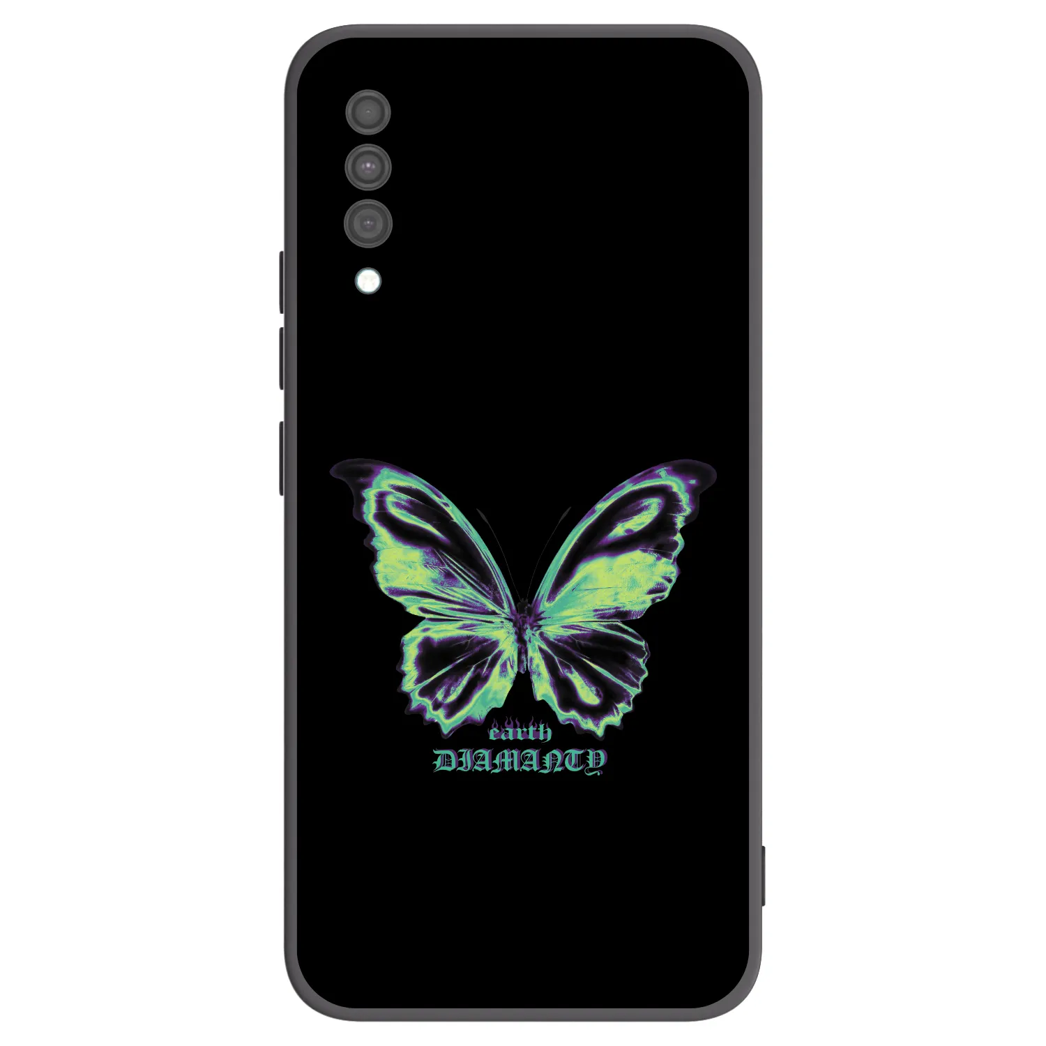 Picasee Samsung Galaxy A30s A307F Hülle - Schwarzes Silikon - Diamanty Blue