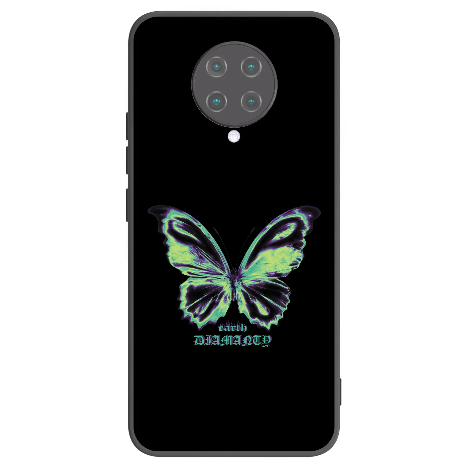 Picasee Xiaomi Poco F2 Pro Hülle - Schwarzes Silikon - Diamanty Blue