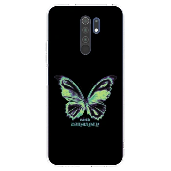 Picasee Xiaomi Redmi 9 Hülle - Transparentes Silikon - Diamanty Blue