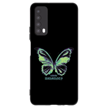 Picasee Huawei P Smart 2021 Hülle - Schwarzes Silikon - Diamanty Blue