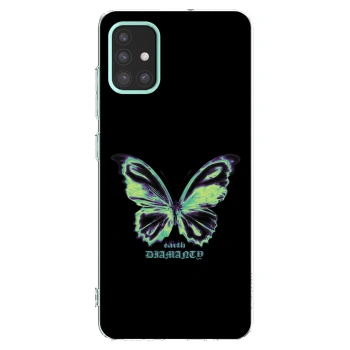 Picasee Samsung Galaxy M31s Hülle - Transparentes Silikon - Diamanty Blue