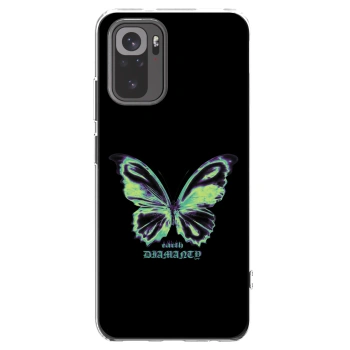 Picasee Xiaomi Redmi Note 10 Hülle - Transparentes Silikon - Diamanty Blue