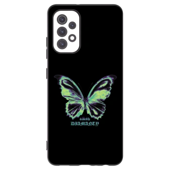 Picasee Samsung Galaxy A32 5G A326B Hülle - Schwarzes Silikon - Diamanty Blue