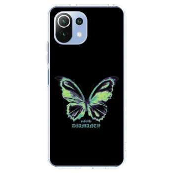 Picasee Xiaomi Mi 11 Lite Hülle - Transparentes Silikon - Diamanty Blue