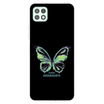 Picasee Samsung Galaxy A22 A226B 5G Hülle - Transparentes Silikon - Diamanty Blue