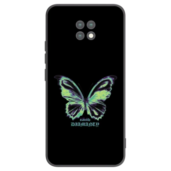 Picasee Xiaomi Redmi Note 9T Hülle - Schwarzes Silikon - Diamanty Blue