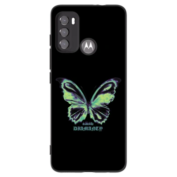 Picasee Motorola Moto G60 Hülle - Schwarzes Silikon - Diamanty Blue