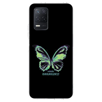 Picasee Realme 8 5G Hülle - Transparentes Silikon - Diamanty Blue