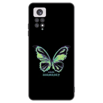 Picasee Xiaomi Redmi Note 11 Hülle - Schwarzes Silikon - Diamanty Blue