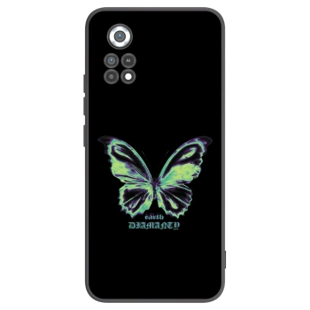 Picasee Xiaomi Poco X4 Pro 5G Hülle - Schwarzes Silikon - Diamanty Blue