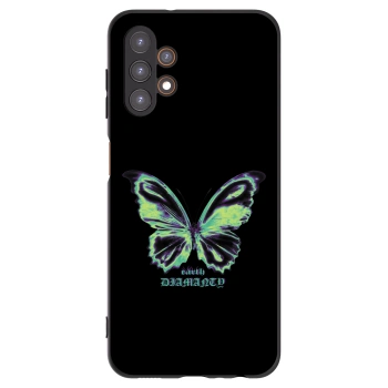 Picasee Samsung Galaxy A13 4G A135 Hülle - Schwarzes Silikon - Diamanty Blue
