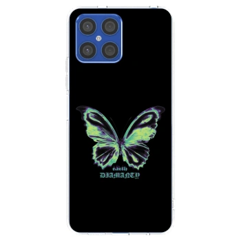 Picasee Honor X8 4G Hülle - Transparentes Silikon - Diamanty Blue