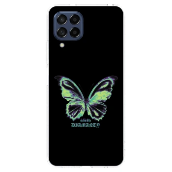 Picasee Samsung Galaxy M53 5G Hülle - Transparentes Silikon - Diamanty Blue