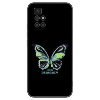 Picasee Xiaomi Redmi 10 (2022) Hülle - Schwarzes Silikon - Diamanty Blue