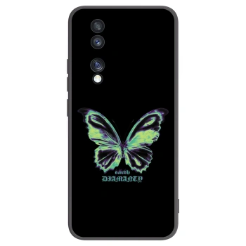 Picasee Honor 70 Hülle - Schwarzes Silikon - Diamanty Blue