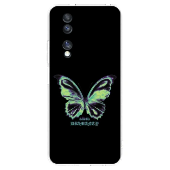 Picasee Honor 70 Hülle - Transparentes Silikon - Diamanty Blue