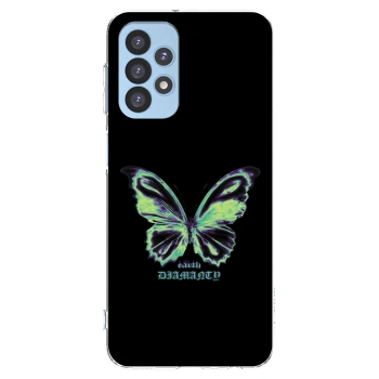 Picasee Samsung Galaxy A23 A235F 4G Hülle - Transparentes Silikon - Diamanty Blue