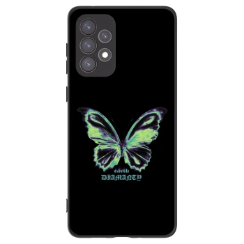 Picasee Samsung Galaxy A73 5G Hülle - Schwarzes Silikon - Diamanty Blue