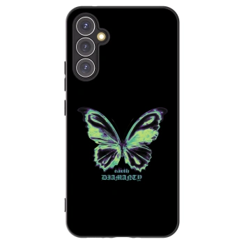 Picasee Samsung Galaxy A34 5G A346B Hülle - Schwarzes Silikon - Diamanty Blue