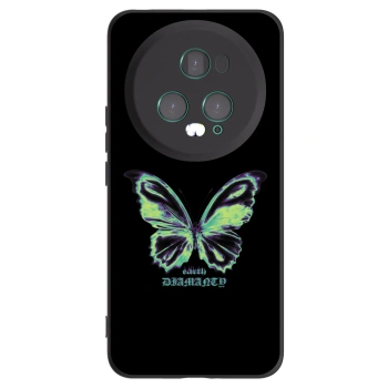 Picasee Honor Magic5 Pro Hülle - Schwarzes Silikon - Diamanty Blue