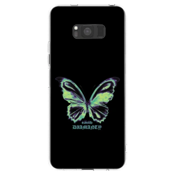 Picasee Samsung Galaxy S8 G950F Hülle - Transparentes Silikon - Diamanty Blue
