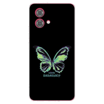 Picasee Motorola Moto G84 5G Hülle - Transparentes Silikon - Diamanty Blue