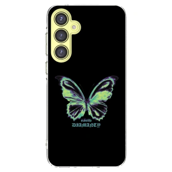 Picasee Samsung Galaxy A35 5G A356B Hülle - Transparentes Silikon - Diamanty Blue