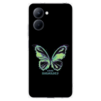 Picasee Realme C33 (2023) Hülle - Transparentes Silikon - Diamanty Blue