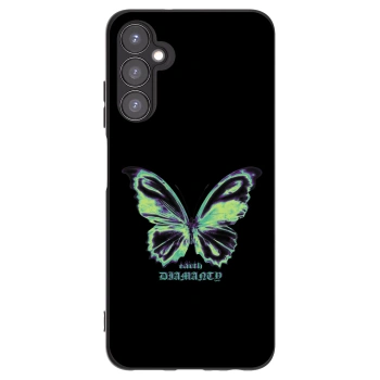 Picasee Samsung Galaxy A05s A057G Hülle - Schwarzes Silikon - Diamanty Blue