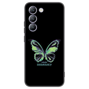 Picasee Vivo V40 SE 5G Hülle - Schwarzes Silikon - Diamanty Blue