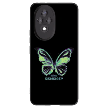 Picasee Honor 200 Pro 5G Hülle - Schwarzes Silikon - Diamanty Blue