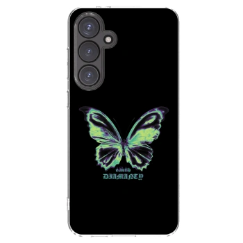 Picasee Samsung Galaxy S24 FE S721B Hülle - Transparentes Silikon - Diamanty Blue