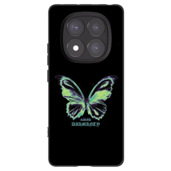 Picasee Xiaomi Redmi Note 14 Pro+ 5G Hülle - Schwarzes Silikon - Diamanty Blue