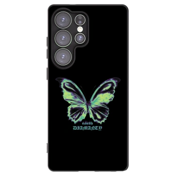 Picasee Samsung Galaxy S25 Ultra 5G Hülle - Schwarzes Silikon - Diamanty Blue